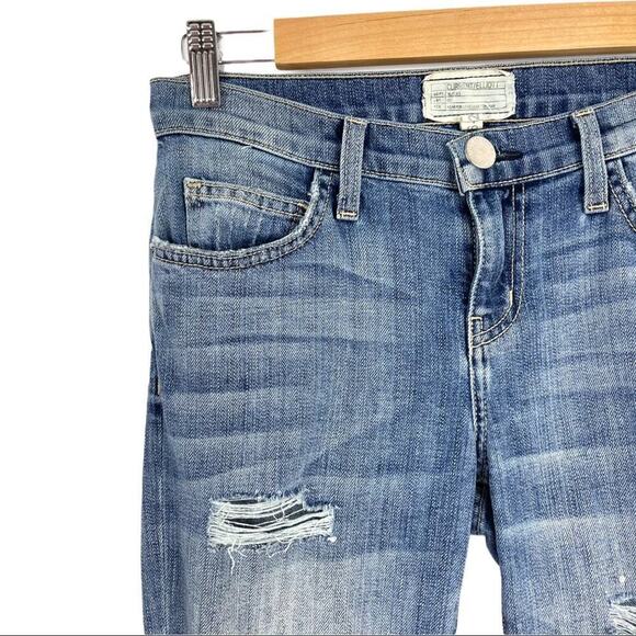 Current/Elliott Paint Splatter Stiletto Distressed Jeans 26 - Picture 7 of 14
